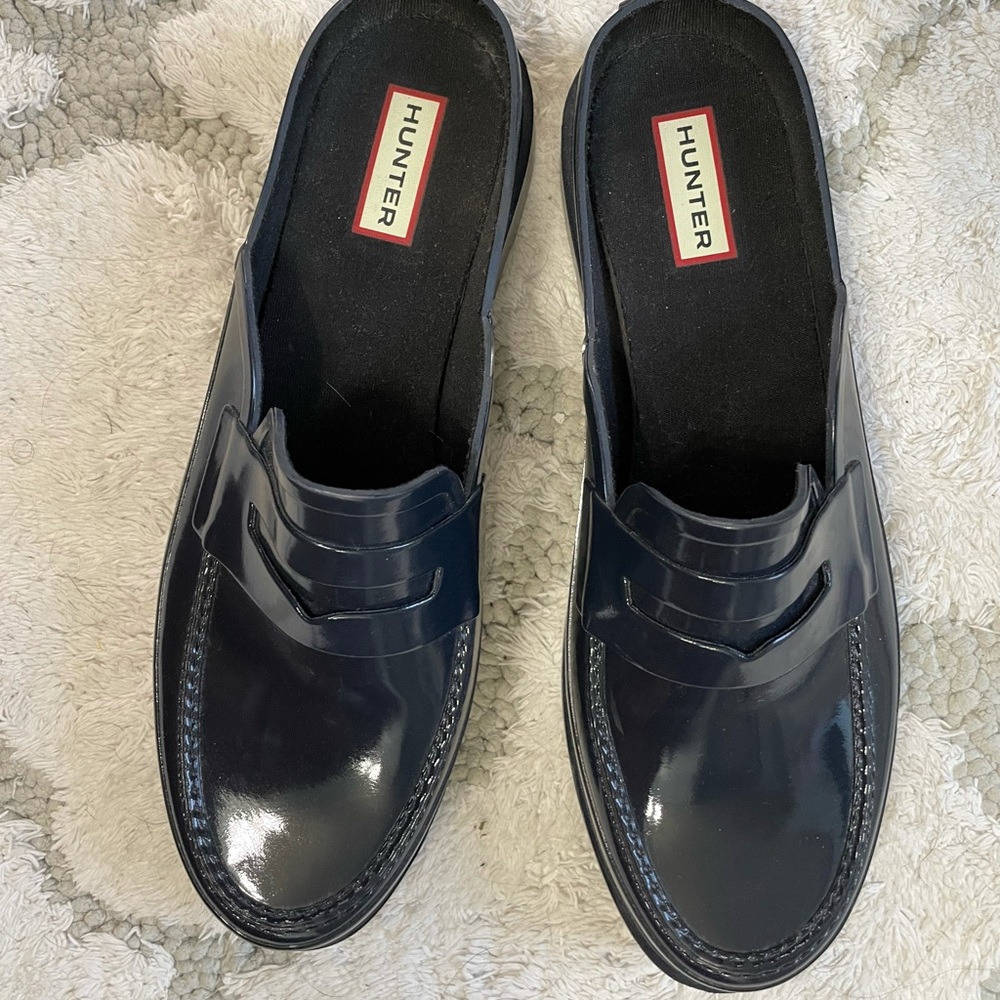 Hunter slip on loafers. New without tags. Size 10